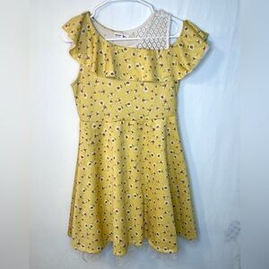 Beautees Yellow Floral Girl’s Kids Dress Multi Color Size 16